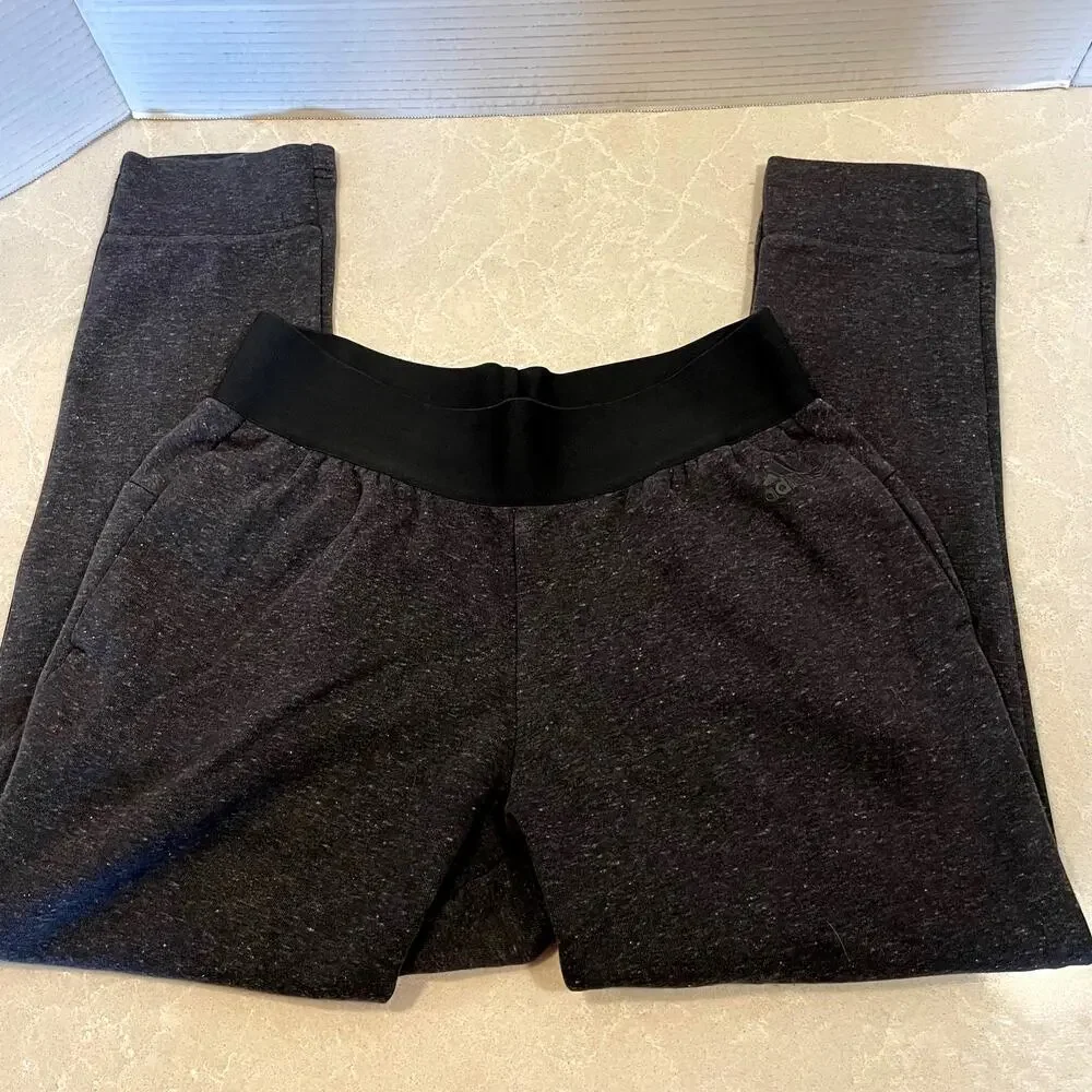Adidas men's jogger pants charcoal Small elastic waist lounge casual outdoors